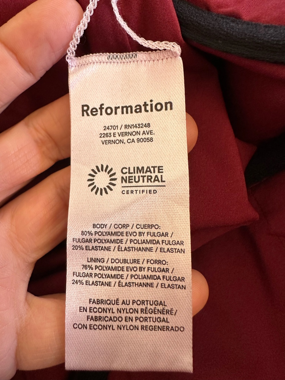 Reformation Aria One Piece Swimsuit size Large nairobi - Picture 7 of 8